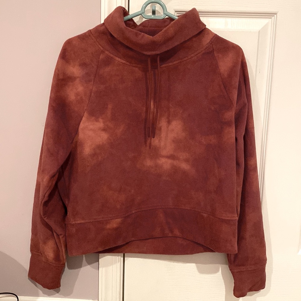 Old Navy NEVER WORN Women’s Medium Burnt Sienna Tie Dye Crop Velvet Hoodie